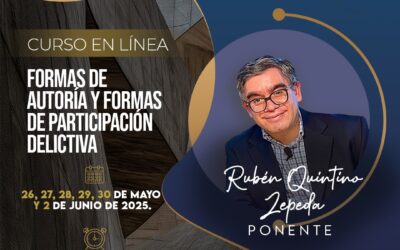 CURSO EN LINEA FORMAS DE AUTORÍA Y FORMAS PARTICIPACIÓN DELICTIVA